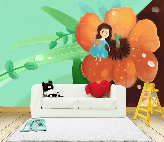 3D Big Flower Child 988 Wallpaper AJ Wallpaper 2 