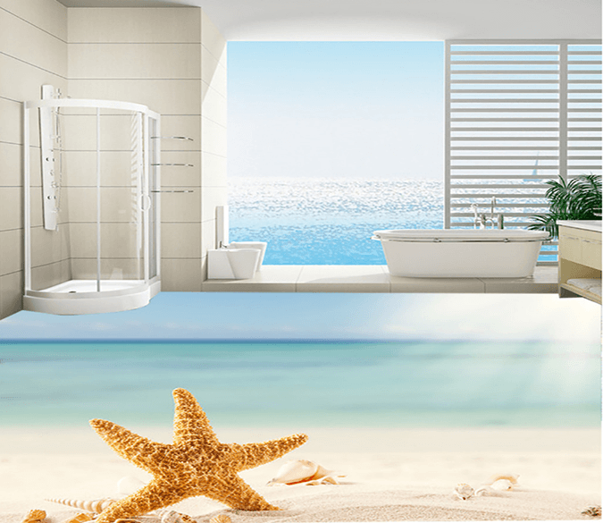 3D Starfish Stand Up 116 Floor Mural Wallpaper AJ Wallpaper 2 