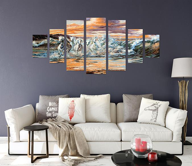 3D Flying Horse 004 Unframed Print Wallpaper Wallpaper AJ Wallpaper 