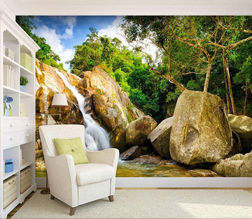 3D Forest Creek Falls 629 Wallpaper AJ Wallpaper 