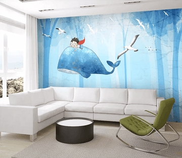3D Whale Boy 189 Wallpaper AJ Wallpaper 2 