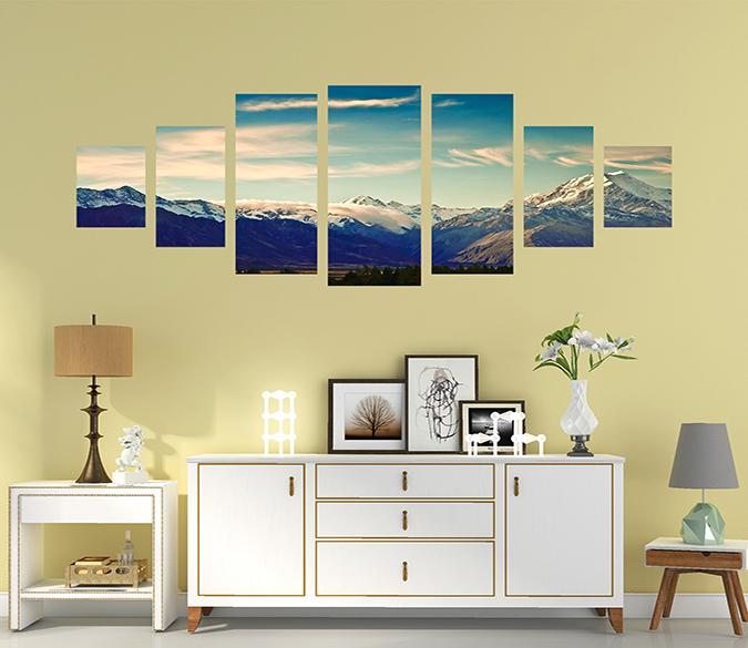 3D Distant Mountain 109 Unframed Print Wallpaper Wallpaper AJ Wallpaper 