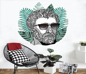 3D Human Head Moustache 064 Wall Stickers Wallpaper AJ Wallpaper 