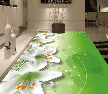3D Lily Flower 124 Floor Mural Wallpaper AJ Wallpaper 2 