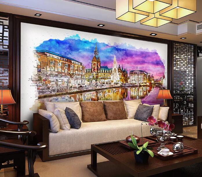 3D Color City 1260 Wall Murals Wallpaper AJ Wallpaper 2 