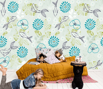 3D Painting Petal Whale 898 Wallpaper AJ Wallpaper 2 