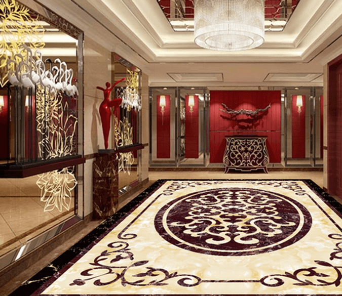 3D Purple Lines 110 Floor Mural Wallpaper AJ Wallpaper 2 