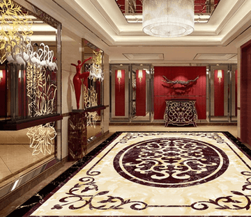 3D Purple Lines 110 Floor Mural Wallpaper AJ Wallpaper 2 