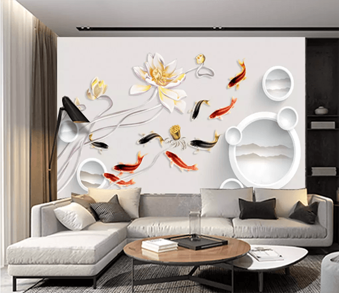 3D Goldfish Swimming 1469 Wallpaper AJ Wallpaper 2 