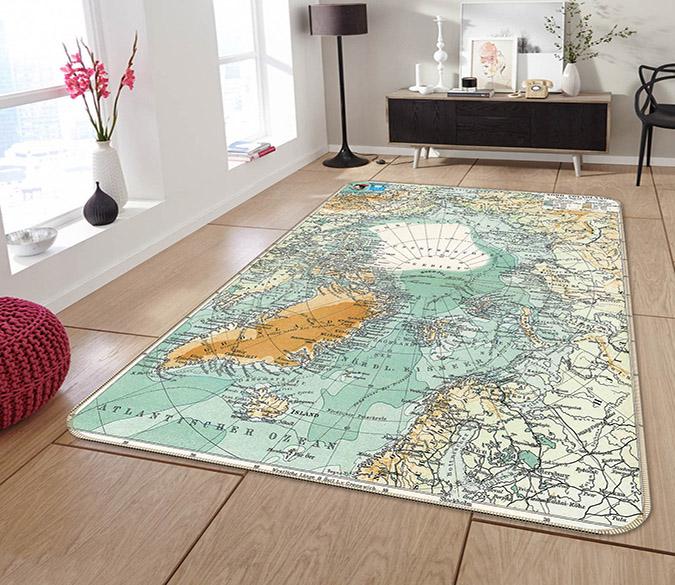 3D Map Equator 002 Non Slip Rug Mat Mat AJ Creativity Home 