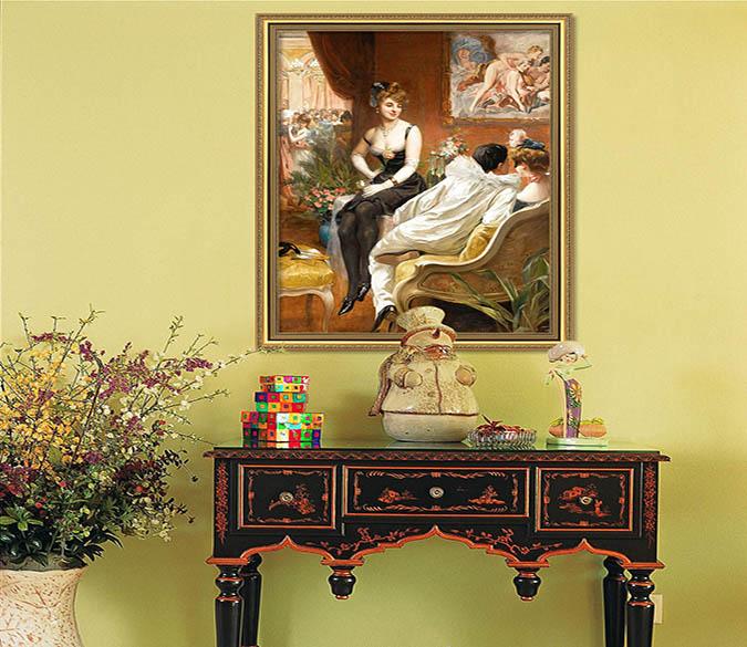 3D Loving Eyes 146 Fake Framed Print Painting Wallpaper AJ Creativity Home 