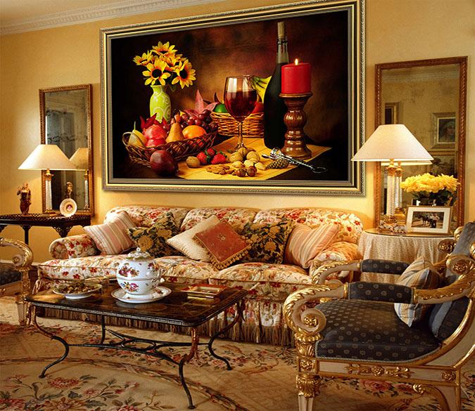 3D Single Light Dinner 117 Fake Framed Print Painting Wallpaper AJ Creativity Home 