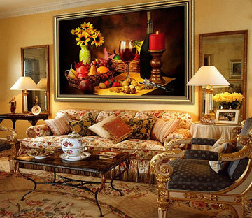 3D Single Light Dinner 117 Fake Framed Print Painting Wallpaper AJ Creativity Home 