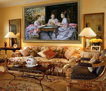3D Afternoon Tea 123 Fake Framed Print Painting Wallpaper AJ Creativity Home 