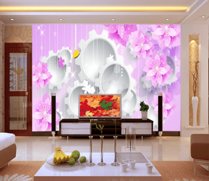 3D Gear Flower 108 Wallpaper AJ Wallpaper 