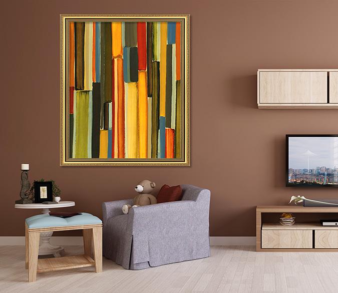3D Colorful Painting 117 Fake Framed Print Painting Wallpaper AJ Creativity Home 
