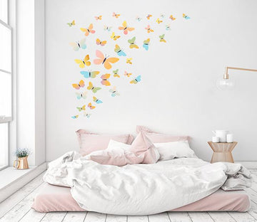 3D Gradient Butterfly Group 137 Wall Stickers Wallpaper AJ Wallpaper 