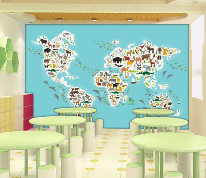 3D Animal Map 423 Wallpaper AJ Wallpaper 