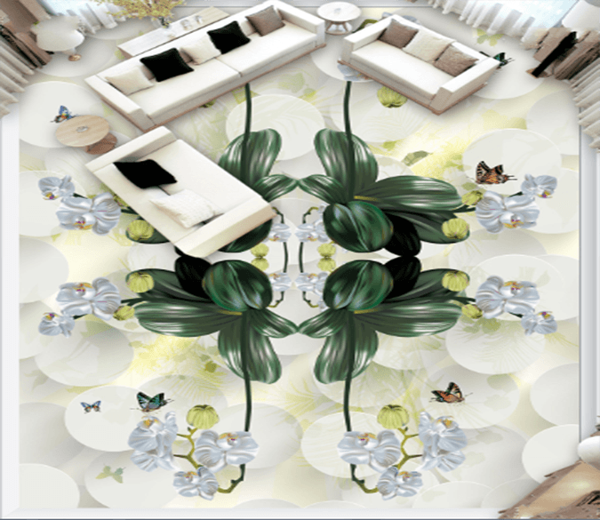 3D Butterfly 045 Floor Mural Wallpaper AJ Wallpaper 2 