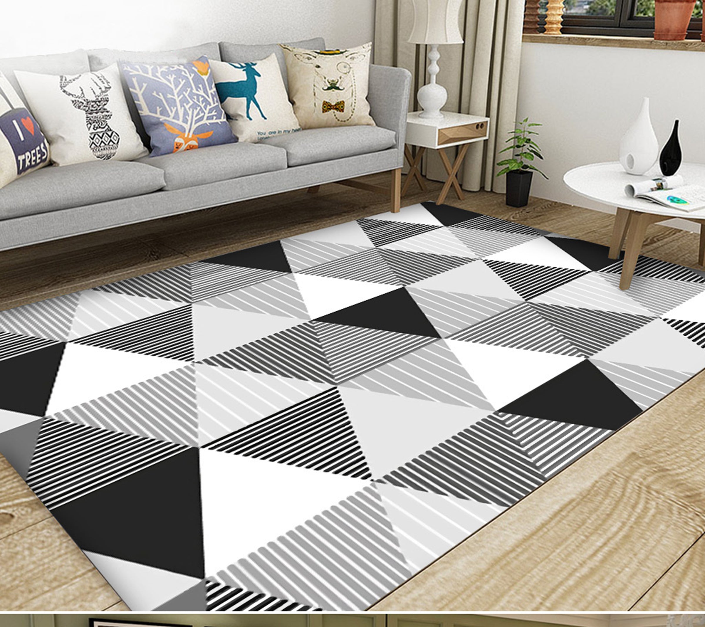3D Colored Geometric Pattern WG549 Non Slip Rug Mat Mat AJ Creativity Home 