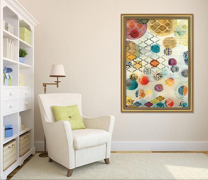 3D Colorful Balls 115 Fake Framed Print Painting Wallpaper AJ Creativity Home 