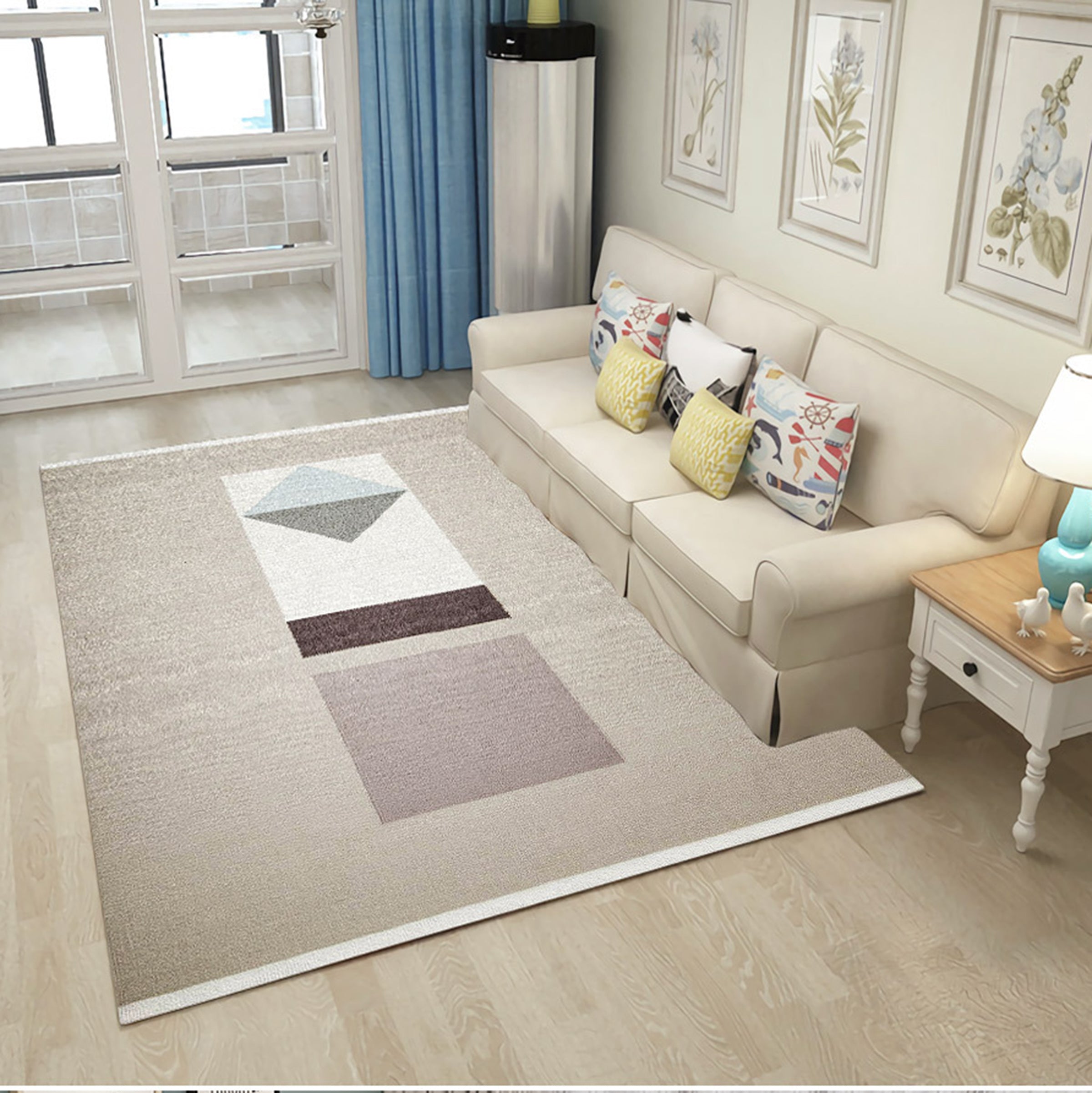 3D Color Geometry WG192 Non Slip Rug Mat Mat AJ Creativity Home 