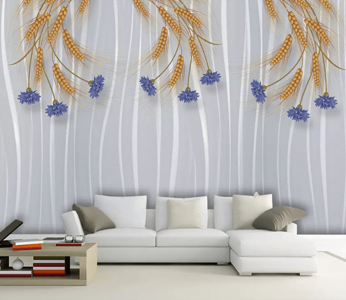3D Wheat Vine 1201 Wallpaper AJ Wallpaper 2 