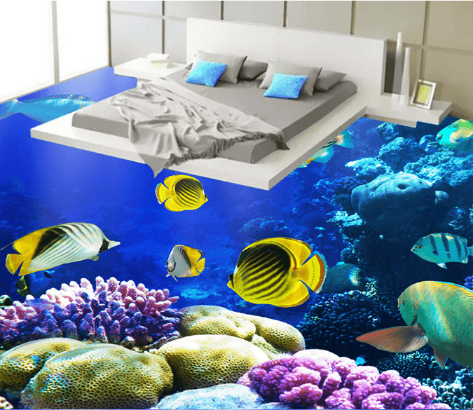3D Deep-Sea Fish 131 Floor Mural Wallpaper AJ Wallpaper 2 
