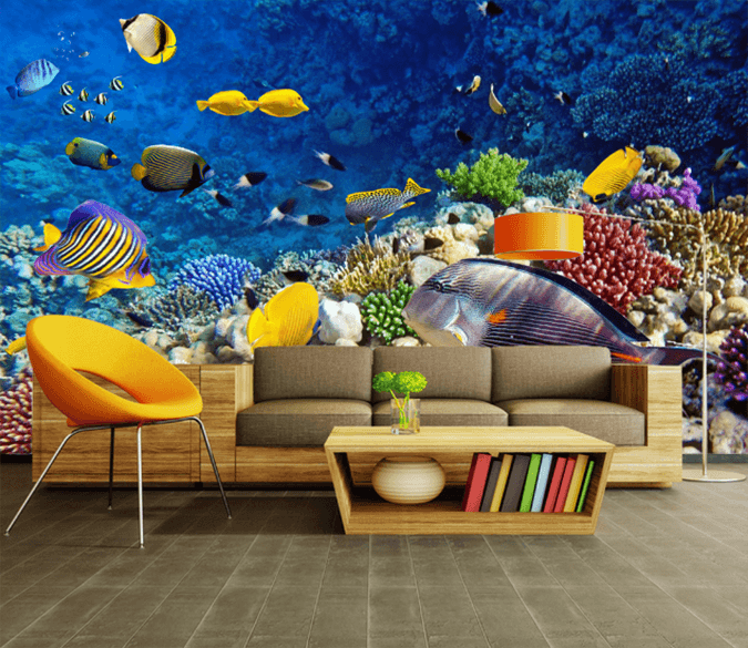 3D Fish Coral 413 Wallpaper AJ Wallpaper 