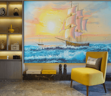 3D Sailing Waves 187 Wallpaper AJ Wallpaper 