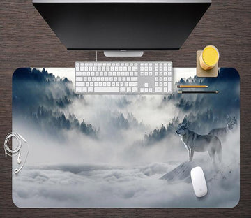 3D Mountain Wolf 192 Desk Mat Mat AJ Creativity Home 
