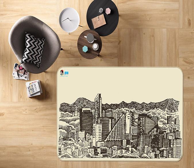 3D Graffiti City 072 Non Slip Rug Mat Mat AJ Creativity Home 