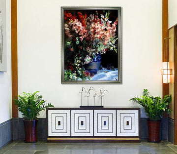 3D Draw Flowers 138 Fake Framed Print Painting Wallpaper AJ Creativity Home 