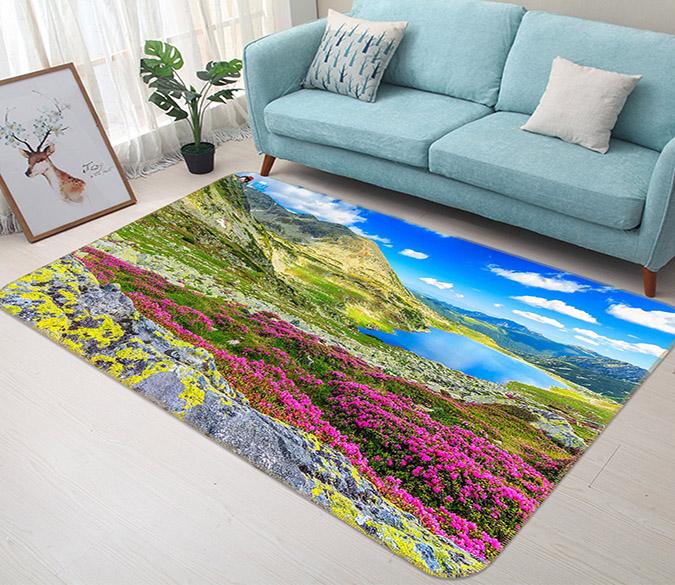 3D Flower Mountain 749 Non Slip Rug Mat Mat AJ Creativity Home 