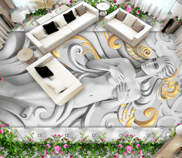 3D Woman 044 Floor Mural Wallpaper AJ Wallpaper 2 