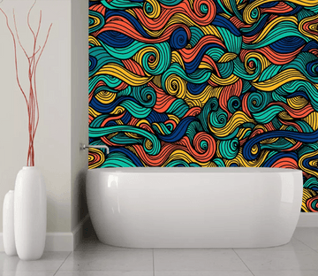 3D Color Line Circle Painting 1075 Wallpaper AJ Wallpaper 2 