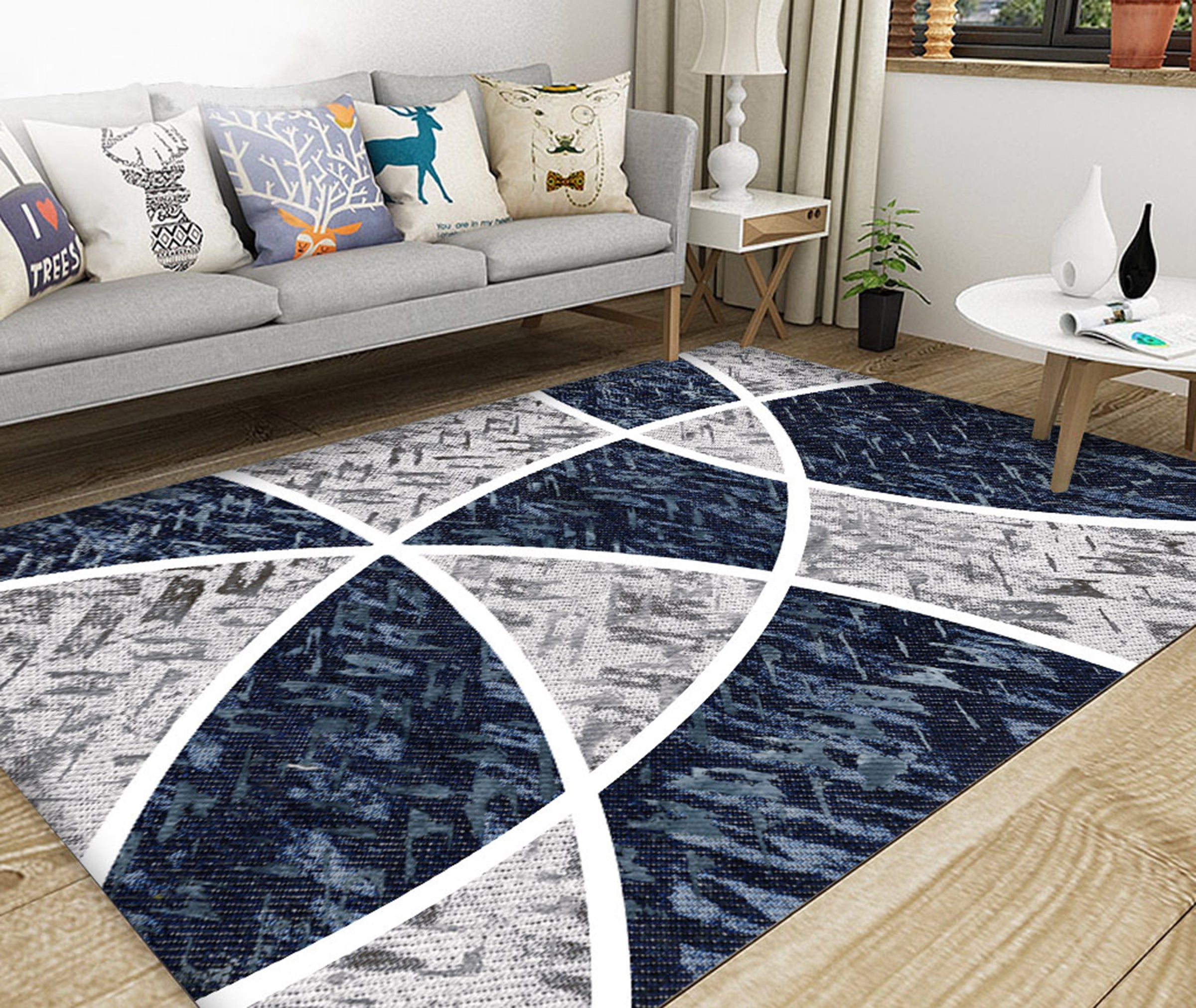 3D Colored Geometric Pattern WG555 Non Slip Rug Mat Mat AJ Creativity Home 