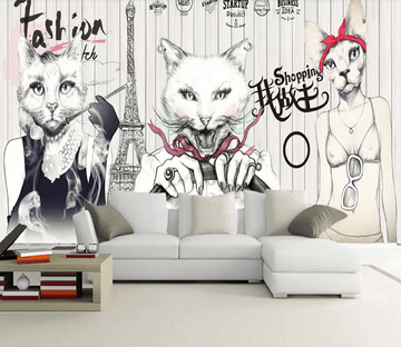 3D Elegant White Cat 351 Wallpaper AJ Wallpaper 2 
