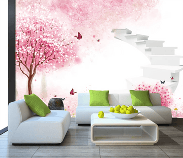 3D Mangrove Butterfly Staircase 749 Wallpaper AJ Wallpaper 2 