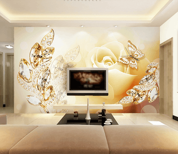 3D Crystal Butterfly 579 Wallpaper AJ Wallpaper 