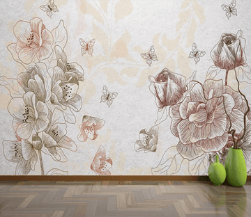 3D Sketch Blooming Flowers 1216 Wallpaper AJ Wallpaper 2 