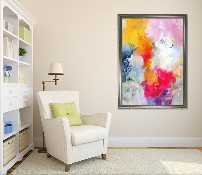 3D Colorful Doodle 070 Fake Framed Print Painting Wallpaper AJ Creativity Home 