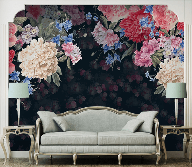 3D Big Flower Group 021 Wallpaper AJ Wallpaper 