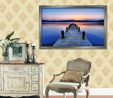 3D Tranquil Lakeside 136 Fake Framed Print Painting Wallpaper AJ Creativity Home 
