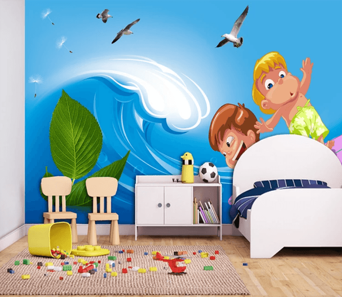 3D Surfing Child 798 Wallpaper AJ Wallpaper 2 