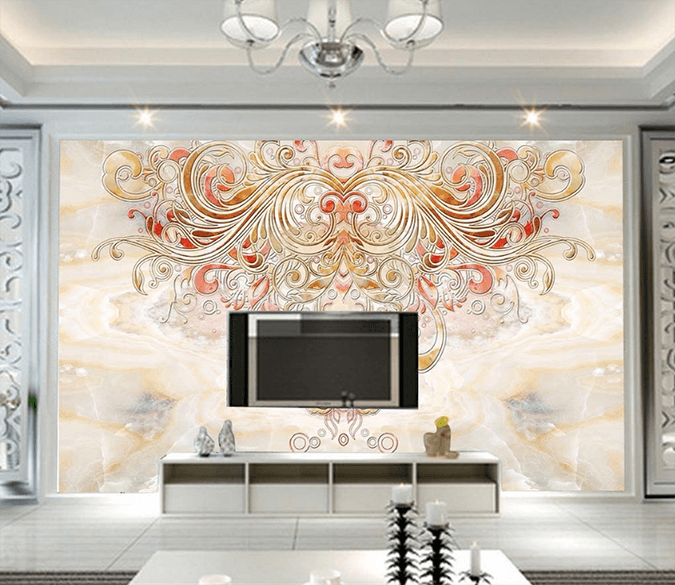 3D Flower Pattern 028 Wallpaper AJ Wallpaper 