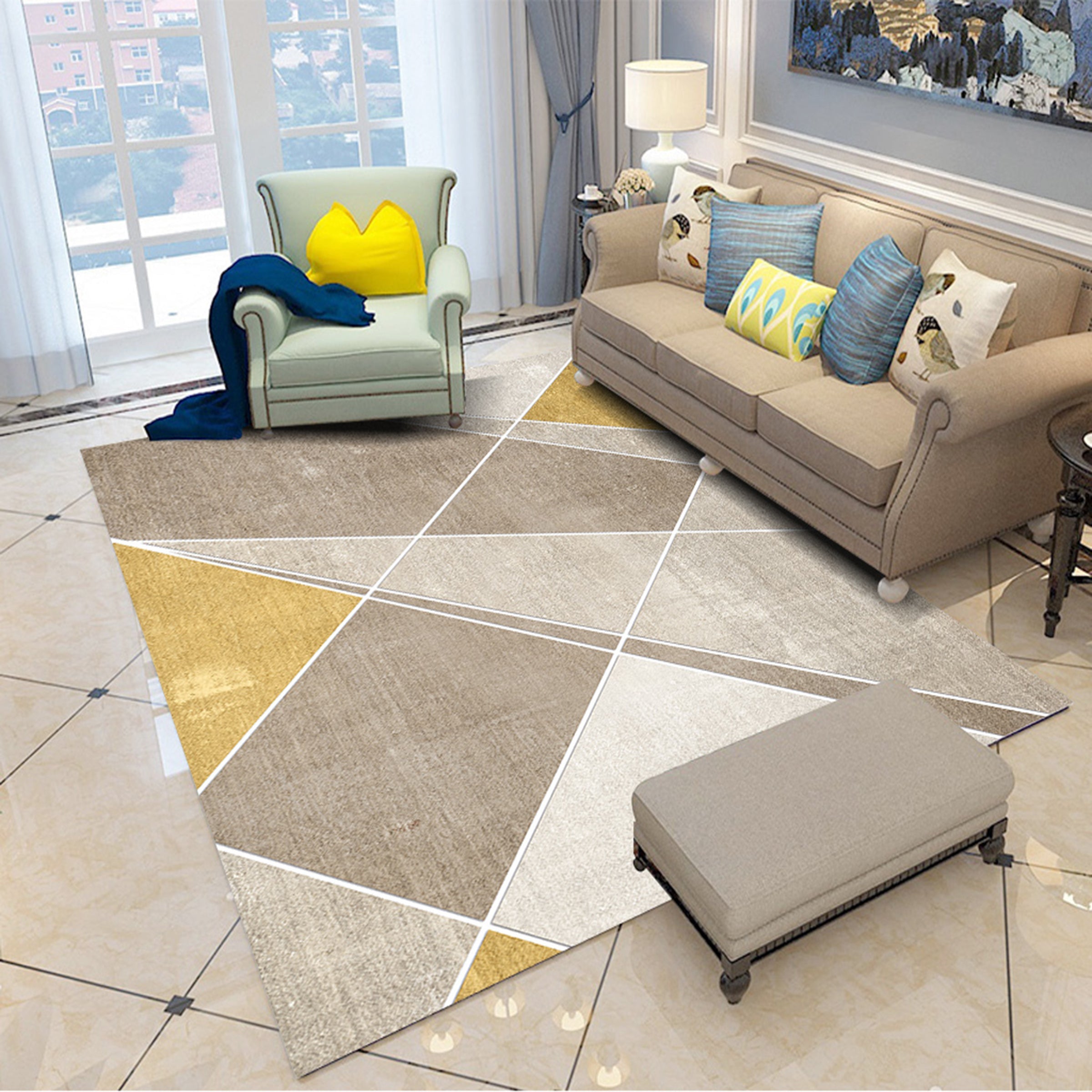 3D Colored Irregular Pattern WG072 Non Slip Rug Mat Mat AJ Creativity Home 