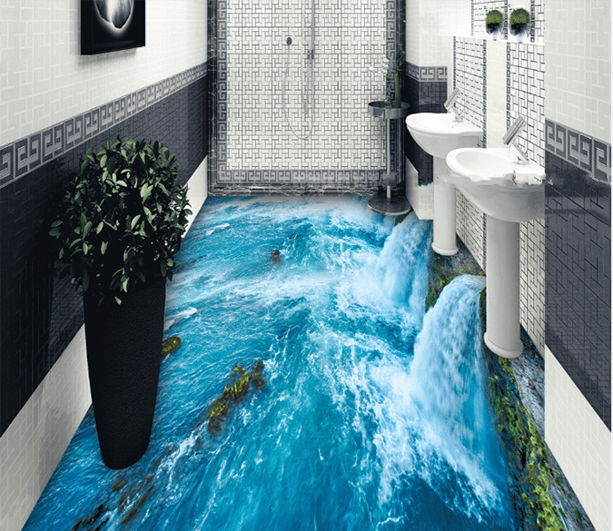 3D Rapids 125 Floor Mural Wallpaper AJ Wallpaper 2 