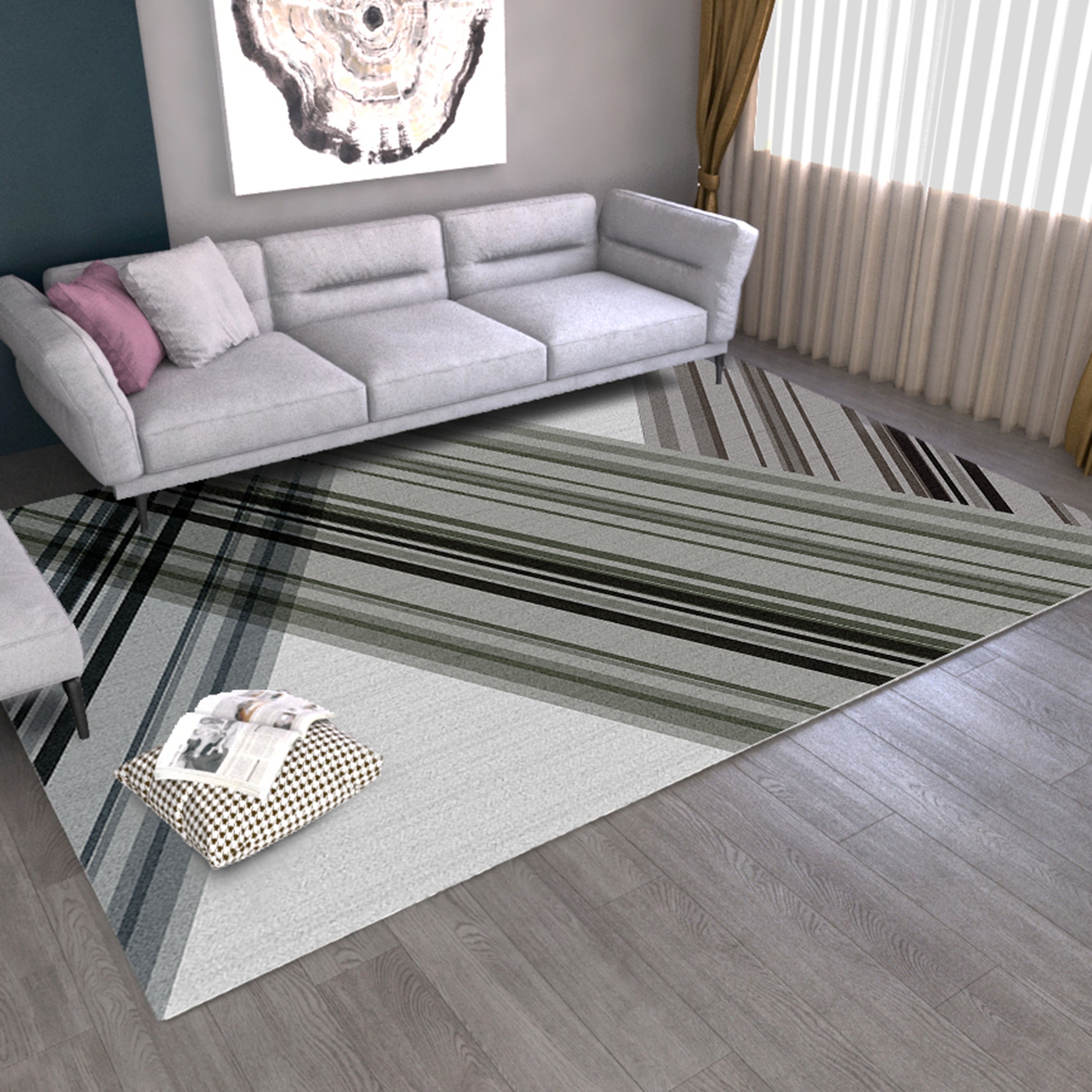 3D Colored Geometric Pattern WG446 Non Slip Rug Mat Mat AJ Creativity Home 
