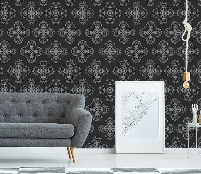 3D Pattern Black 068 Wallpaper AJ Wallpaper 